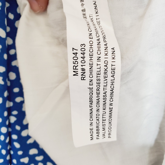 Moon River Women's Blue Dot Midi Tiered Dress sz XSmall - Picture 7 of 9